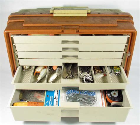 old fashioned metal boxes|vintage tackle boxes for sale.